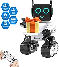 okk Robot Toy for Kids, Smart RC Robots for Kids with Touch and Sound Control Robotics Intelligent Programmable, Robot Toy with Walking Dancing Singing Talking Transfering Items for Boys Girls (White)