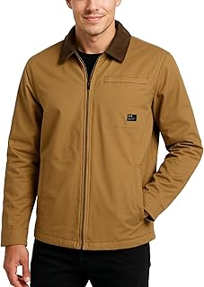 Hurley Mens Jacket - Soft Twill Coat with Full Polar Fleece Lining - Corduroy Collar Outerwear Jacket for Men