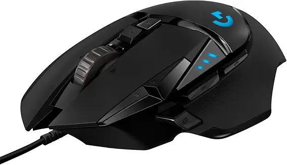 Logitech G502 Hero High Performance Wired Gaming Mouse, Hero 25K Sensor, 25,600 DPI, RGB, Adjustable Weights, 11 Buttons, On-Board Memory, PC/Mac