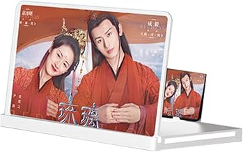 Cell Phone Screen Magnifier Foldable Screen Amplifiers Enlarge Screens Stand Holder for Watching Movie Reading and Playing Games Supports All Smartphones Accessories Tech Gifts for Men (White 4)