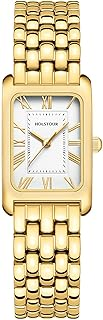 HOLSTOUR Watches for Women Vintage Bracelet Roman Dial Rectangular Case Gold Watch Waterproof with Tools