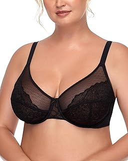 HSIA Minimizer Bras for Women Enchante Full Coverage Underwire Bras Plus Size Lifting Floral Lace Bra for Heavy Breast