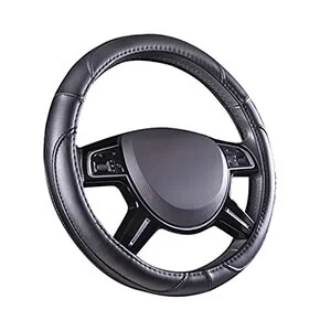 Basics Leatherette Steering Wheel Cover, 12