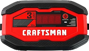 CRAFTSMAN Battery Charger and Maintainer, CMXCESM260, 3-in-1, Fully Automatic, 3 Amps, 12 Volt, for Motorcycle, Car, SUV, Truck and Marine Batteries