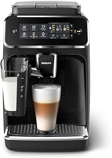 Philips 3200 Series Fully Automatic Espresso Machine, LatteGo Milk Frother, 5 Coffee Varieties, Intuitive Touch Display, 100% Ceramic