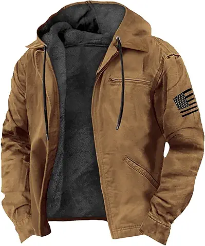 Mens Zip Up Hoodie Winter Fleece Lined Graphic Jacket Heavy Big And Tall Warm Coat Thermal Graphic Tie Dye Outwear