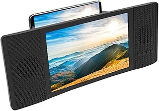 Mobile Phone Screen Magnifier Amplifier with Speaker HD Movie Video Mobile Phone Large Screen Projector for All Smartphone Accessories for iPhone and Android (Color : Black)