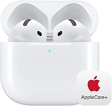 AirPods 4 Wireless Earbuds, Bluetooth Headphones, with Active Noise Cancellation, Adaptive Audio, Transparency Mode, Personalized Spatial Audio, USB-C Charging Case with AppleCare+ (2 Years)