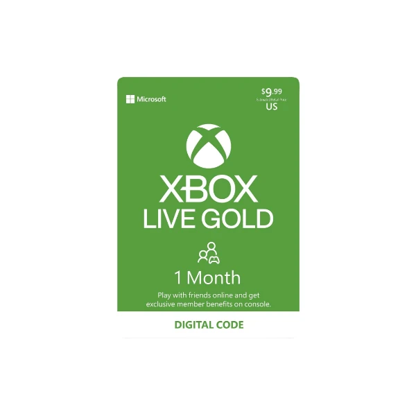 Xbox Live Gold: 1 Month Membership [Digital Code]