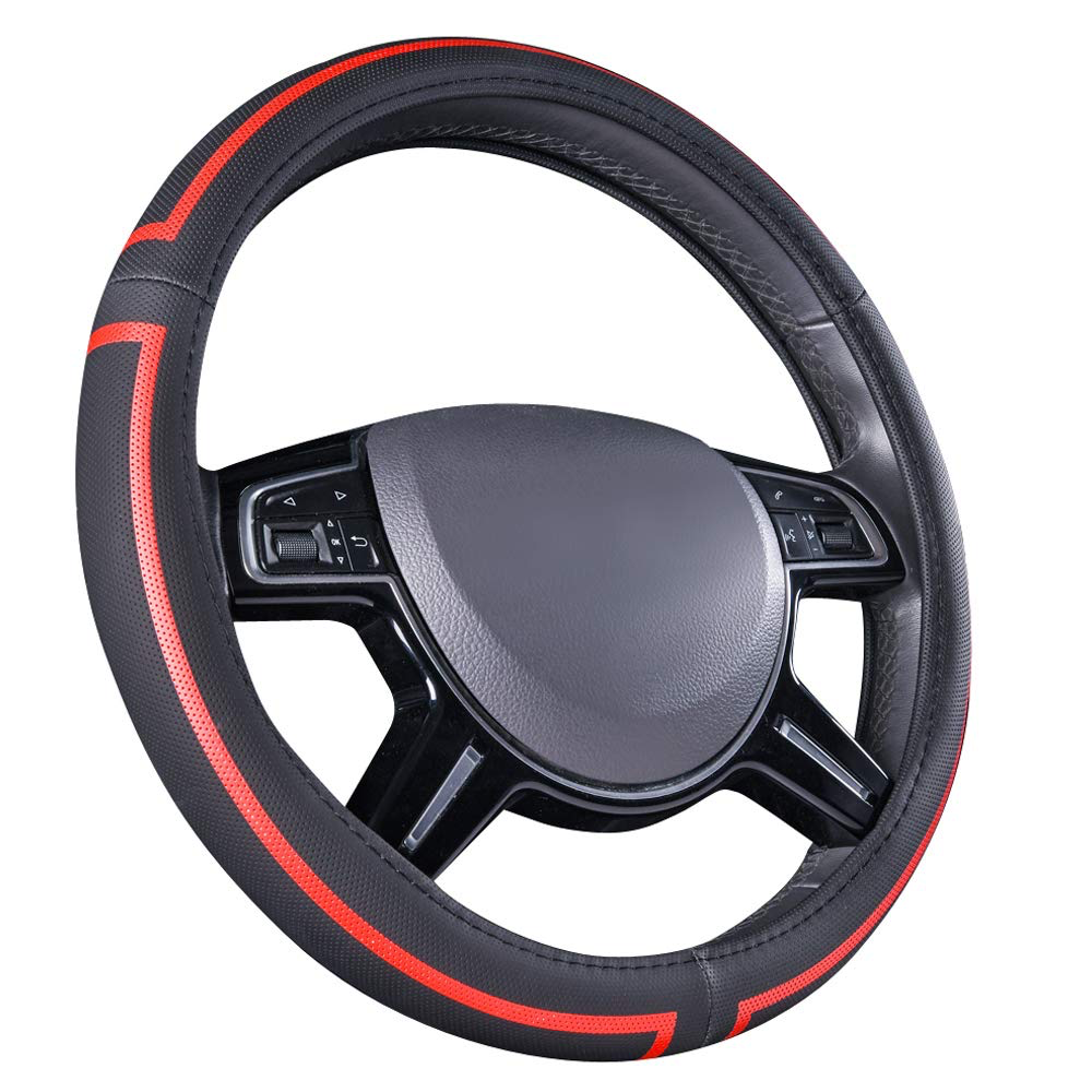 Basics Leatherette Steering Wheel Cover, 15