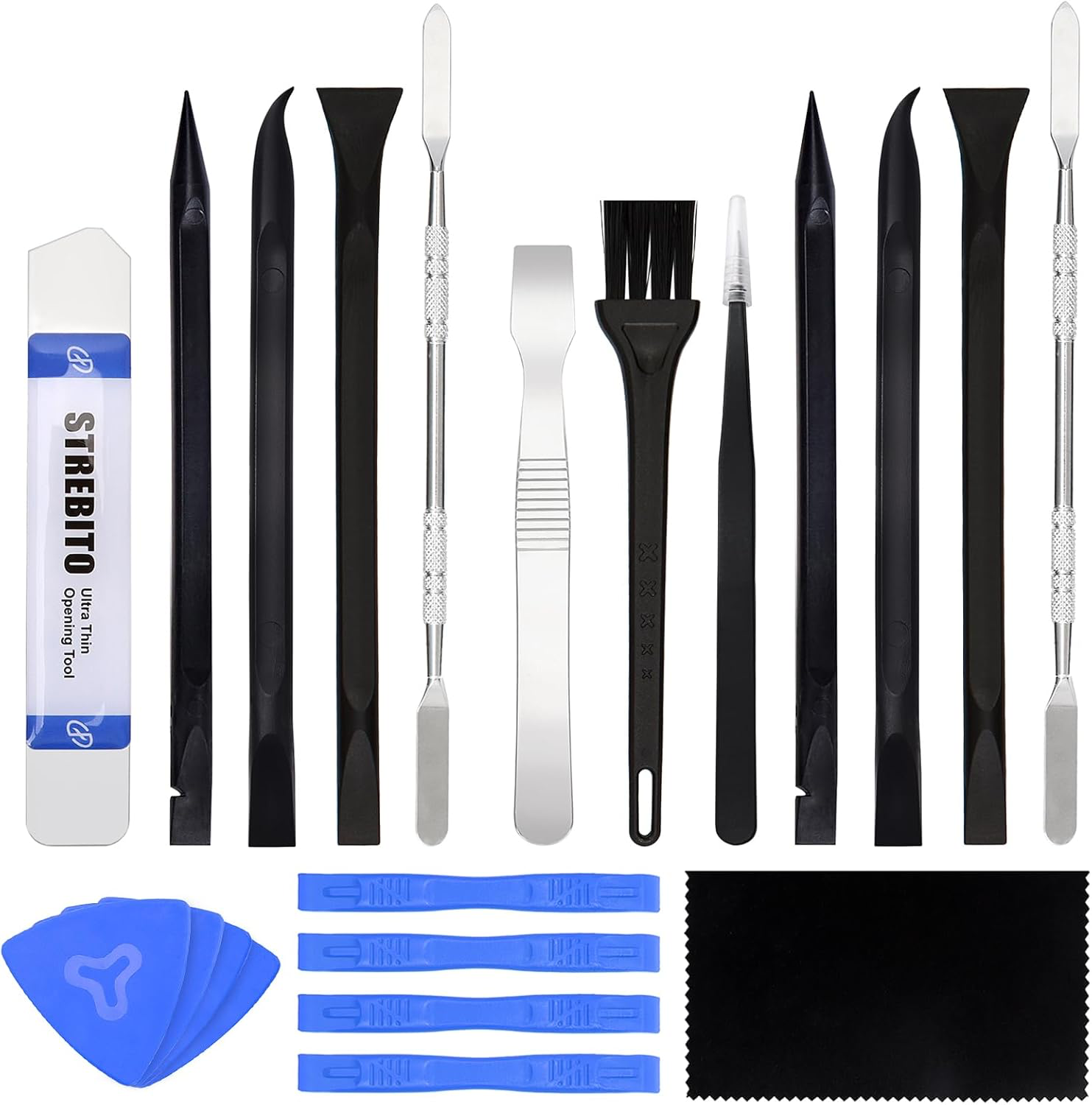 STREBITO Spudger Pry Tool Kit 23pcs for iPhone, Laptop, iPad, Cell Phone, MacBook, Tablet, Computer, Electronics Repair